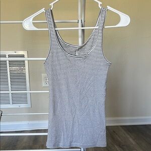 Striped Black and White Women's Tank Top